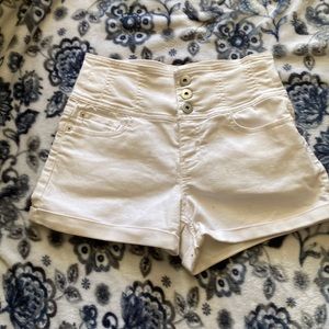 White Jean shorts
